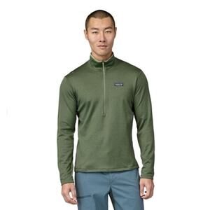 Patagonia R1 Daily Zip-Neck 1/2 Zip Fleece Outdoors Hiking Casual Green Sz M
